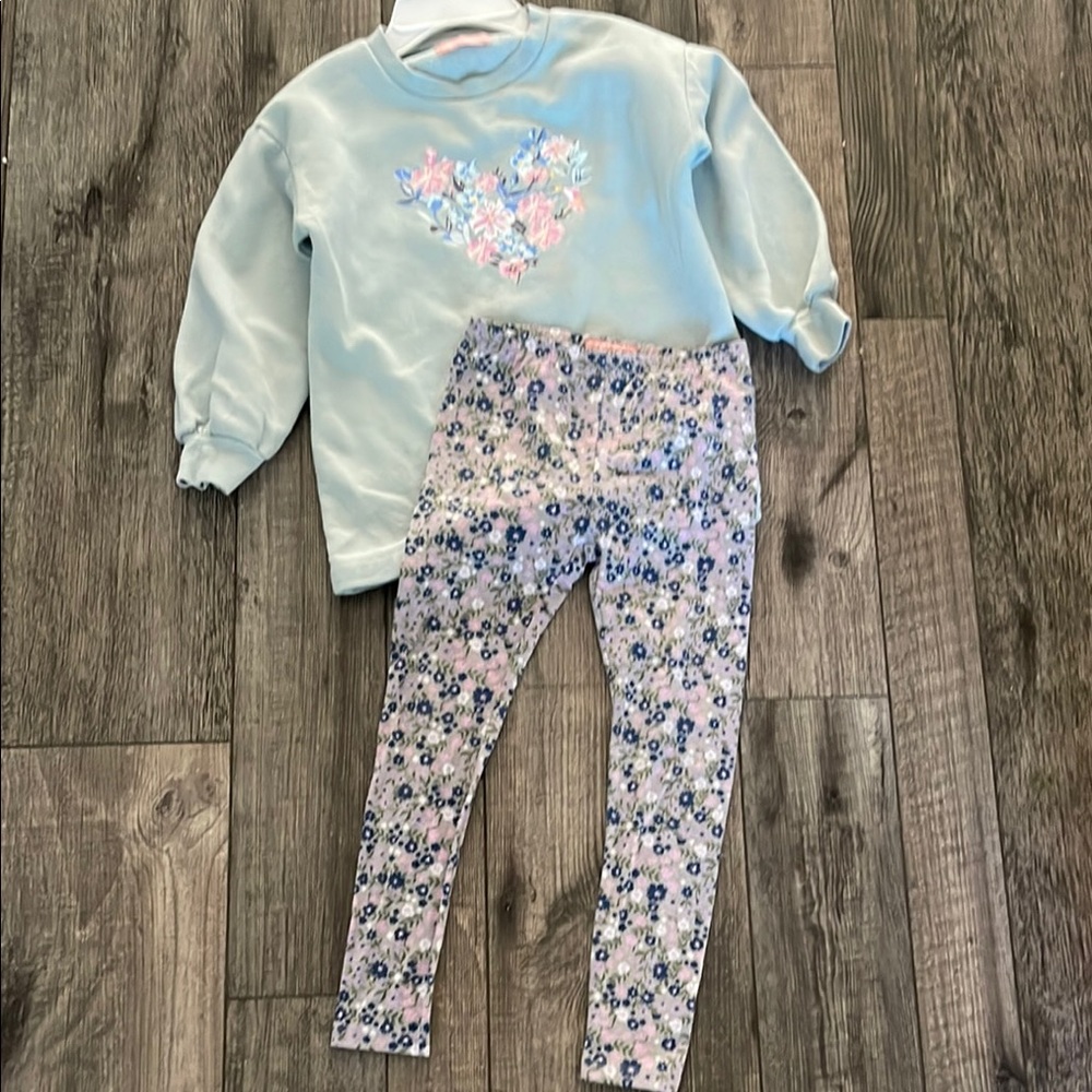 BCBGirls Blue and Pink Floral Leggings Set